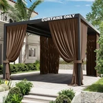 Gazebo Universal Replacement Privacy CURTAIN,12' 14' Outdoor Waterpr. Fixed Price $85.89.