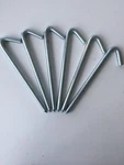 Monk Industries 6 Pack 5/8"X12" Zinc Plated Steel Hook Stakes Made Usa.. Fixed Price $32.30.