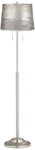 Abba 65"H Brushed Steel Silver Gold Shade Twin Pull Chain Floor Lamp. Fixed Price $149.95.
