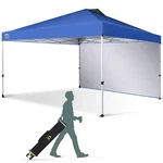 Crown Shades 12X12 Ft Pop Up Canopy Tent W/ Sidewall & Center Lock, Blue (used). Fixed Price $155.05.