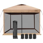 Kampkeeper 10X10 Pop Up Canopy W/netting, Outdoor Sun Shade, Khaki (open Box). Fixed Price $129.48.