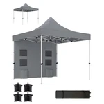Outsunny 10' X Heavy Duty Pop Canopy Tent, UPF50+, Gray. Fixed Price $155.76.