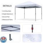 Hlong Pop Up Canopy Tent Outdoor Portable Easy (8X8, White). Fixed Price $159.99.
