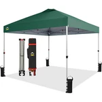 Crown Shades 10X10 Ft Pop Up Outdoor Canopy Tent, Push Lock, Forest Green (used). Fixed Price $77.96.