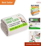 All Purpose Canvas Drop Cloths 4X12 Heavy Duty Water Resistant Floor Cover. Fixed Price $30.98.