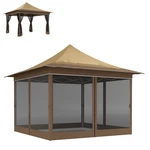Outsunny 12 X Ft. Pop Up Canopy Tent Instant Shelter Beige. Fixed Price $118.70.
