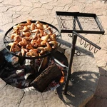 Steel Fire Pit Cooking Grill Swivel Set With Stand/ground Stake By Sunnydaze. Fixed Price $175.00.