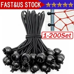 4" Inch Black Ball Bungee Bungie Cord Canopy Tarp Tie Downs Straps New Lot X2000. Fixed Price $10.87.