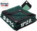 10X12FT 55% Dark Green Shade Cloth Net With Grommets Sunblock Mesh. Fixed Price $38.00.