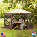 Gaomon 10X10FT Camping Gazebo Portable Pop Up Canopy Screen Tent 6-SIDED W/mesh. Fixed Price $122.87.