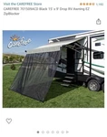 Carefree 701508 Black 15' X 8' Drop Rv Awning Ez Zipblocker Uv Protection U4B. Fixed Price $79.95.