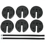 Gymax 6-PIECES Weight Plates Patio Canopy Tent Gazebo Umbrella Water Filled. Fixed Price $53.36.