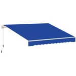 Outsunny 8 Ft. 7 Patio Retractable Awning, Manual Exterior Shade Deck. Fixed Price $258.83.