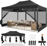 Cobizi Outdoor Screen Tent 10X15FT Pop Up Mosquito Netting Black. Fixed Price $344.99.