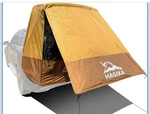 Hasika Yellow Waterproof Small/med Suv Tailgate Awning Tent W/adjus. Poles. Fixed Price $49.95.