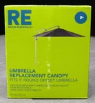 Room Essentials 9' Round Offset Umbrella Replacement Canopy Gray New Unsed. Fixed Price $49.99.