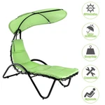 Hanging Chaise Chair Outdoor Hammock Lounger Patio W/ Shade Canopy. Fixed Price $79.99.