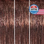Voircoloria Gold Foil Fringe Backdrop Curtains 3.3X6.6FT Tinsel Party Decor. Fixed Price $16.71.