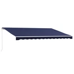 16' X 10' Electric Retractable Patio Awning W/ Remote Uv Resistant Blue. Fixed Price $353.99.