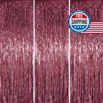 Voircoloria Gold Foil Fringe Backdrop Curtains Tinsel Streamers Party Decor 3.3X. Fixed Price $18.57.