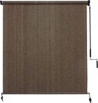 Coolaroo Cordless Exterior 72" Roller Shade - Mocha. Fixed Price $60.00.