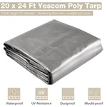 Yescom 20X24FT 10-MIL Plastic Tarp Waterproof Heavy Duty Pickup Truck Bed Cover. Fixed Price $85.90.