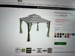Garden Winds Replacement Canopy Top Cover For The Madaga Gazebo - Stripe Stone. Fixed Price $70.00.
