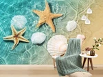 3D Sea Shell ZHUA6224 Wallpaper Murals Removable Self-adhesive Ann. Fixed Price $14.36.