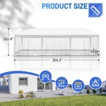 New 10X30FT Waterproof Mesh Party Wedding Tent For Outdoor Garden Yard, White Us. Fixed Price $123.98.