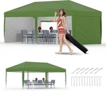 10X20 Pop Up Canopy Tent With 4 Sidewalls Waterproof Commercial Gazebo. Fixed Price $171.39.