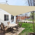 WINDSCREEN4LESS 27' X Sun Shade Sail Canopy Triangle - Beige. Fixed Price $150.00.