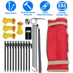 Portable Tent Stakes Camping Hammer Pegs Canopy TOOLS+9.84FT Ropes. Fixed Price $36.34.