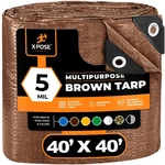 Poly Tarp 40 Brown Multipurpose Protective Cover 5 Mil Xpose Durable Water. Fixed Price $179.99.