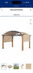Beige Fabric Replacement Canopy Cover For Gazebo Pergola, Outdoor Shelter Top. Fixed Price $75.00.
