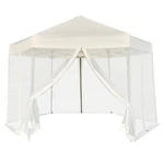 Hexagonal Pop-up Marquee With 6 Sidewalls Cream White 11.8'X10.2'. Fixed Price $235.69.