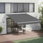 Patio Awning Manual Retractable Outdoor Sun Shade Canopy Deck Shelter 3 Size. Fixed Price $149.99.