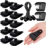 30 Set Heavy Duty Clamps With Bungee Cords And Carabiners Wide Grip Tarp.... Fixed Price $26.07.