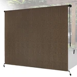 7FTW X 8FTH Mocha Shade Cloth Outdoor Roller Crank Wand 1 Fabric. Fixed Price $112.94.