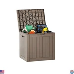 East Oak 31 Gallon Waterproof Resin Outdoor Storage Box - Lockable, Uv Resistant. Fixed Price $80.48.