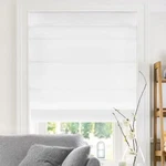 Chicology Belgian Snow Cordless Privacy Polyester Roman Shades 23 X 64 In.. Fixed Price $12.99.