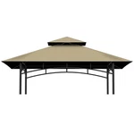 Grill Gazebo Replacement Top, 5 * 8 Outdoor Bbq Cover, Double Layer Khaki. Fixed Price $58.99.