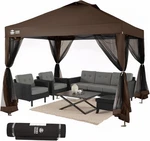 Gazebo 10X10 Pop Up Canopy With Mosquito Netting, Screen Tent 4 Ropes, 8 St. Fixed Price $341.99.