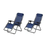 Caravan Canopy Infinity Zero Gravity Steel Frame Patio Deck Chair, Blue (2 Pack). Fixed Price $159.99.