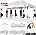 10X20 Heavy Duty Pop Up Canopy Tent With 6 Sidewalls Easy Commercial Outdoor. Fixed Price $474.86.