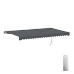 Aleko Motorized Black Frame Retractable Home Patio Canopy Awning 16'X10' Grey. Fixed Price $579.00.