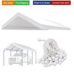 Carport Replacement Canopy Cover For 12 X 20 Feet Tent Top Garage Shelter.... Fixed Price $135.18.