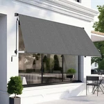 120" X 96" Manual Retractable Awnings For Patio Shades Roll Up Outdoor Sunsha.... Fixed Price $165.03.