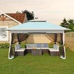 Canopy Tent 13X13FT Pop Up With 4 Sandbags & Mosquito Netting, Adjustable Height. Fixed Price $175.24.