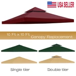 10'X10' Waterproof Gazebo 2TIER Top Replacement Canopy Uv Sunshade Patio Cover. Fixed Price $43.99.