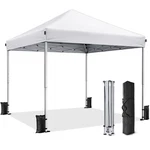 Pop Up Canopy 10X10 Portable Instant Tent White Carry Sandbags Stakes Events. Fixed Price $129.99.